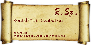 Rostási Szabolcs névjegykártya