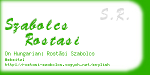 szabolcs rostasi business card